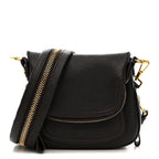 Calfskin Mini Jennifer Crossbody Bag Brown