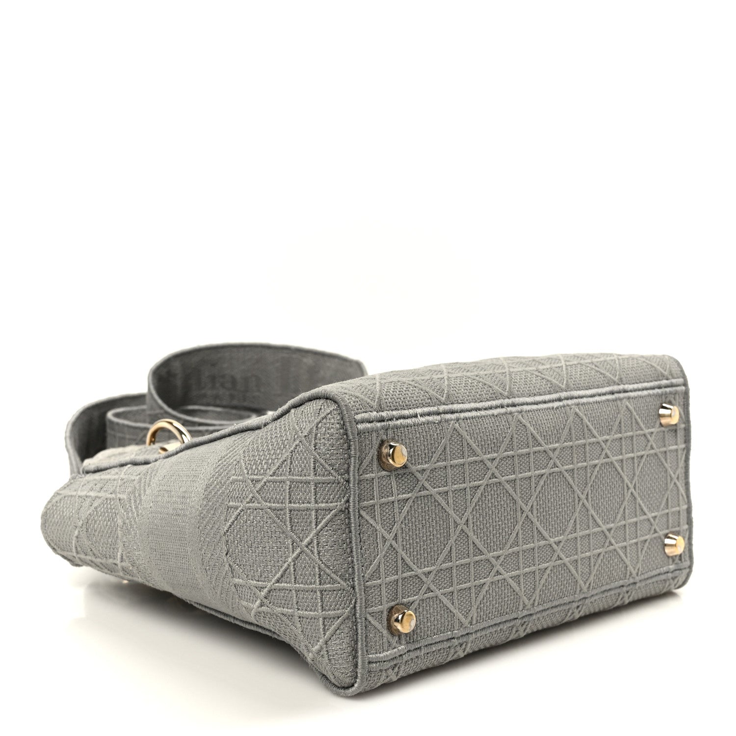 Canvas Embroidered Cannage Medium Lady D-Lite Gray