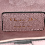 Grained Calfskin Mini Saddle Bag Light Pink