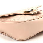 Calfskin Matelasse Super Mini GG Marmont Shoulder Bag Beige