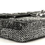 Sequin East West Flap Dark Silver