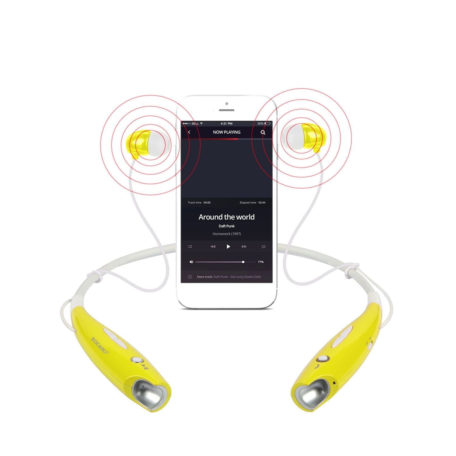 Wireless Sports Stereo Hands Free Headset Headphone Earbuds for Phone and Tablet