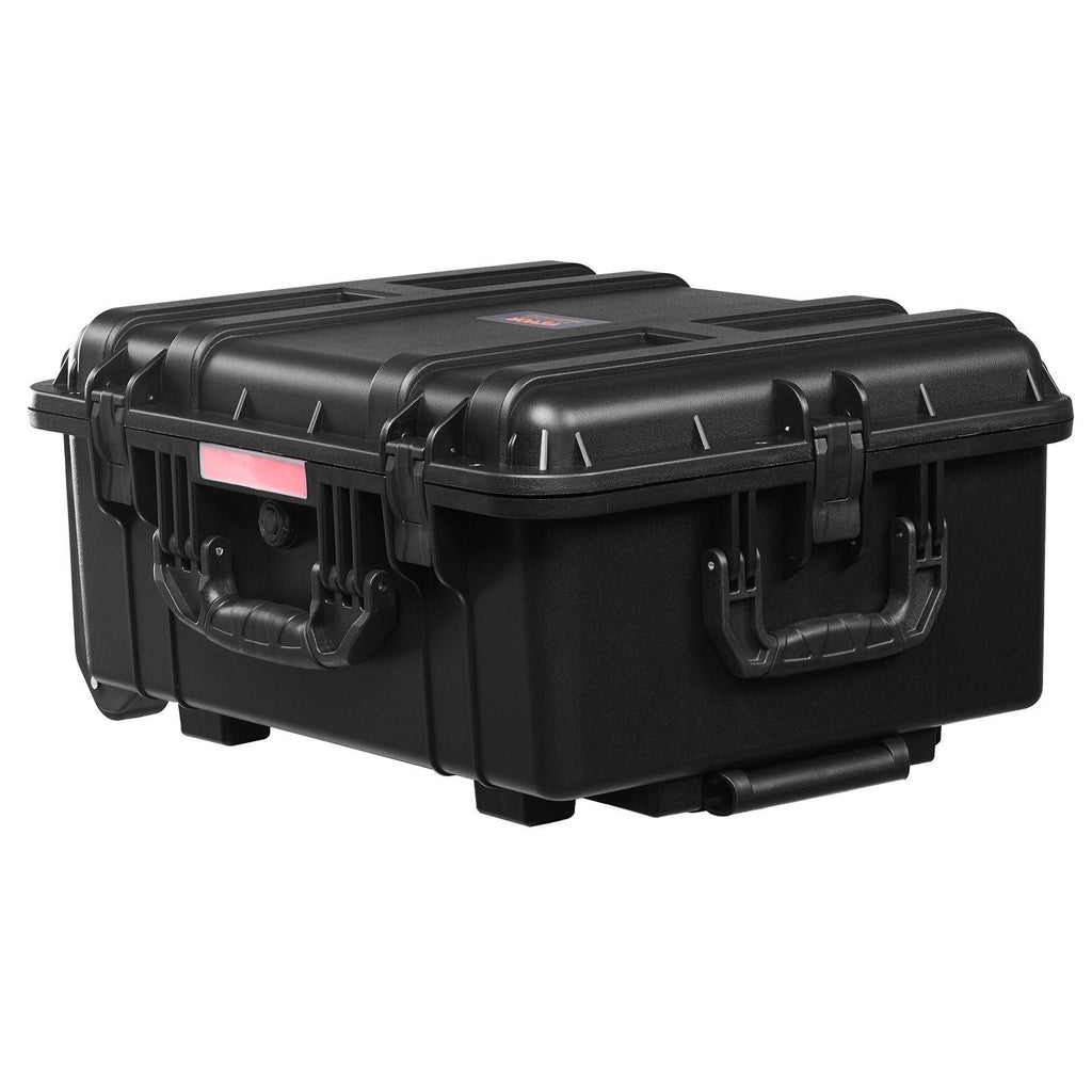 Weatherproof Hard Case, Heavy Duty Protective Dry Box Case with Pre-Cut Foam, Wheels & Retractable Pull Handles for Travel, Hunt, Military, Tactical, IP67 Waterproof Case for Cameras(57x45x28)
