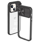 Full Protection With Mobile Phone Protective Film Slide Camera Lens Phone Case For Iphone 14 Plus In Black