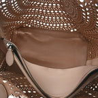 Calfskin Laser Cut Tote Sable