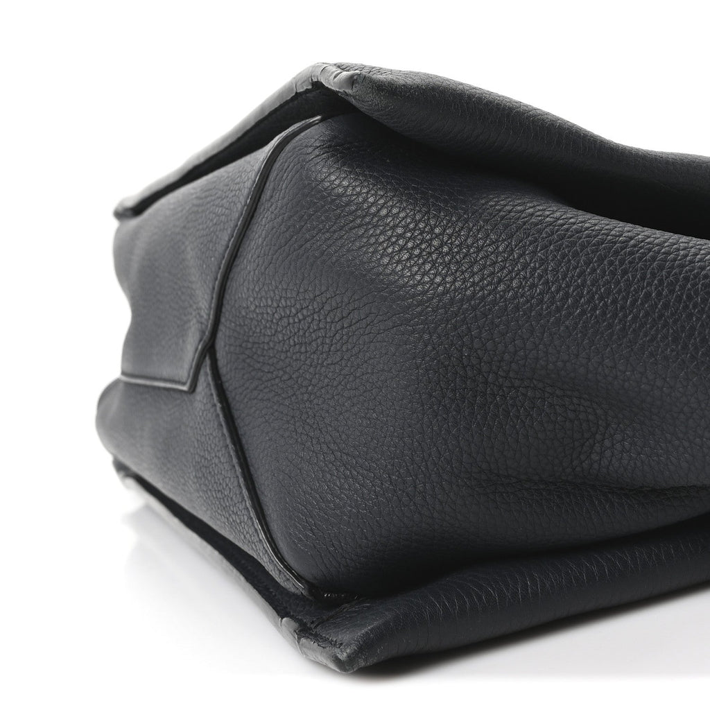 Smooth Calfskin Small Tri-Fold Bag Black