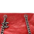 Caviar Quilted Frame CC Shopping Tote Red