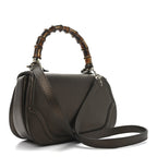 Metallic Calfskin Medium New Bamboo Top Handle Bag Bronze