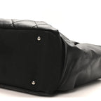Coated Canvas Quilted Large Paris Biarritz Tote Black