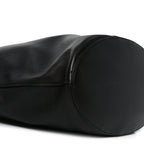 Santorini Lux Calfskin Y Drawstring Tote Black