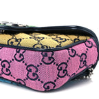 Monogram Multicolor Matelasse Diagonal Super Mini GG Marmont Shoulder Bag Green Blue Yellow Light Blue Pink