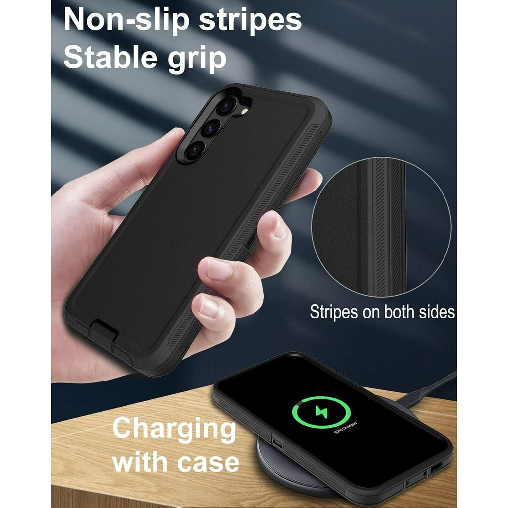 Entronix Bundle Compatible with Galaxy S25 Plus - Heavy Duty Case & 1 Clear Screen Protector