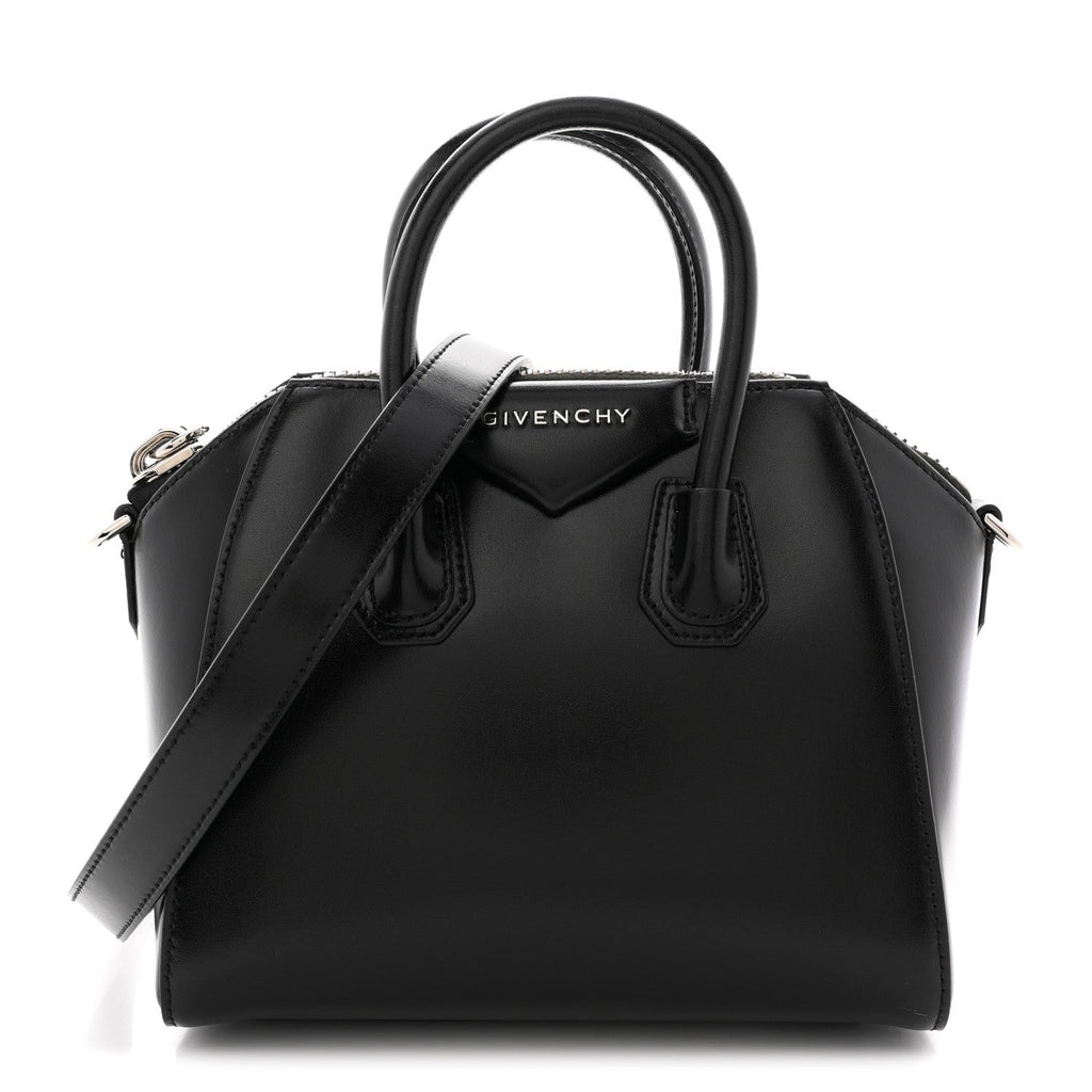 Shiny Lord Calfskin Mini Antigona Black