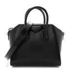 Shiny Lord Calfskin Mini Antigona Black