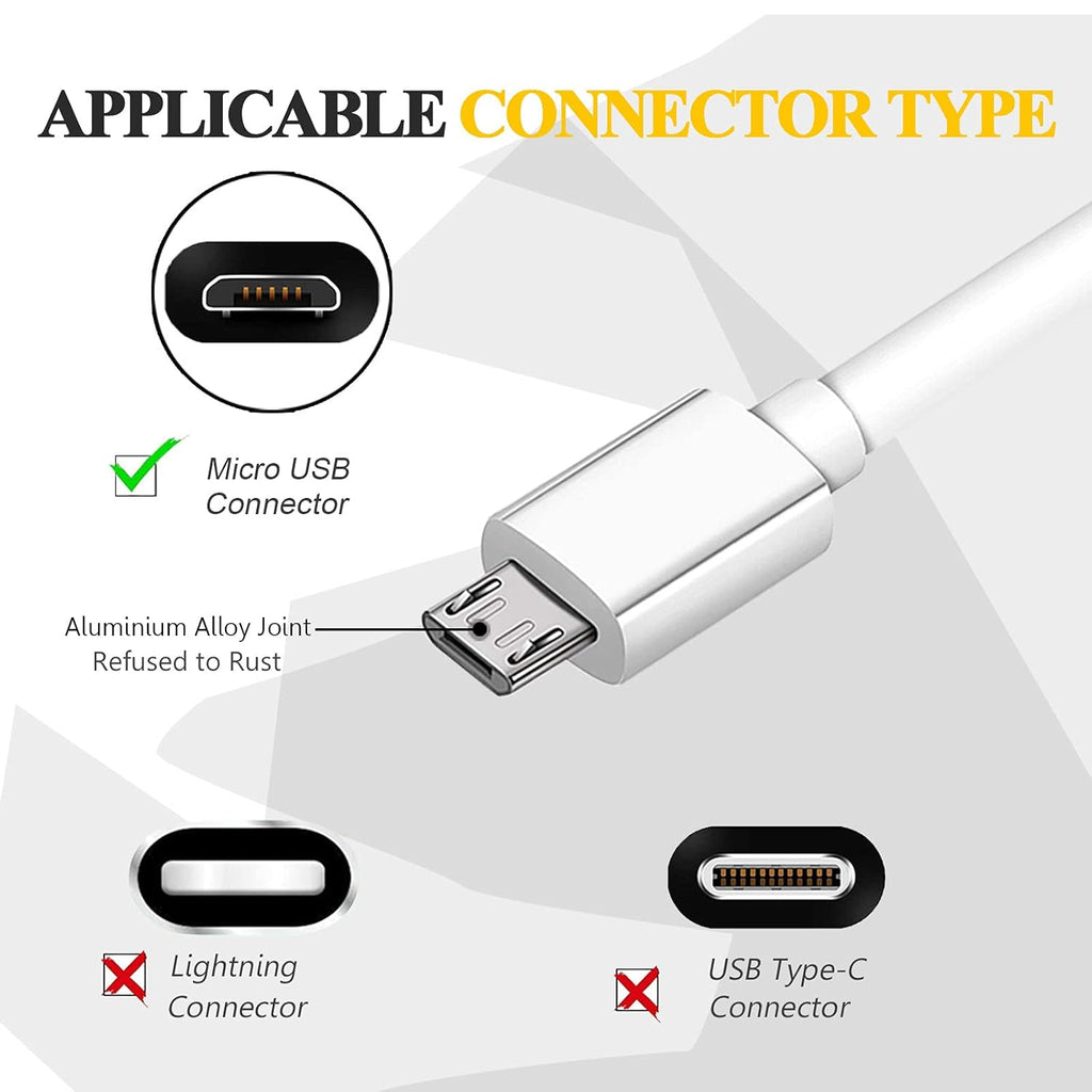 Entronix USB-A to Micro-USB Charger Cable, 2-Pack [3FT] Micro-USB Cable Compatible with Android