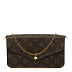 Monogram Pochette Felicie Chain Wallet Fuchsia