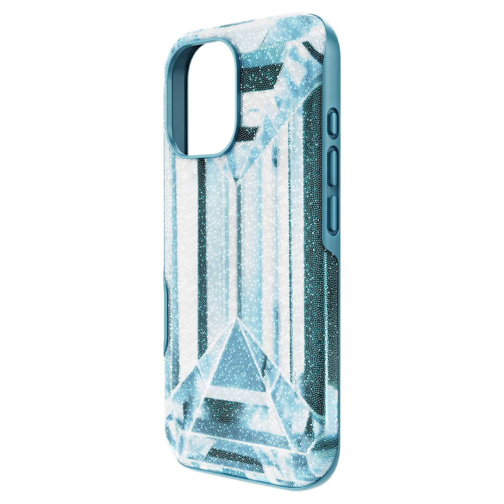 High smartphone case, Crystal effect, iPhone 17, Blue