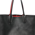 Calfskin Empire Spikes East West Cabata Tote Black