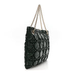 Calfskin Puffy Macrocannage Medium Dior Crunchy Bag  Forest Bloom