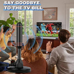 HDTV Antenna, Long Range Indoor/Outdoor Digital TV Antenna with Amplifier, Magnetic Base, 4K 1080p Support, Free Local Channels