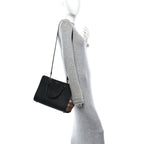 Calfskin Mega Check Small Banwell Tote Black
