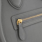 Baby Drummed Calfskin Micro Luggage Kohl