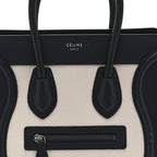 Baby Grained Calfskin Nubuck Micro Tri-Color Luggage White
