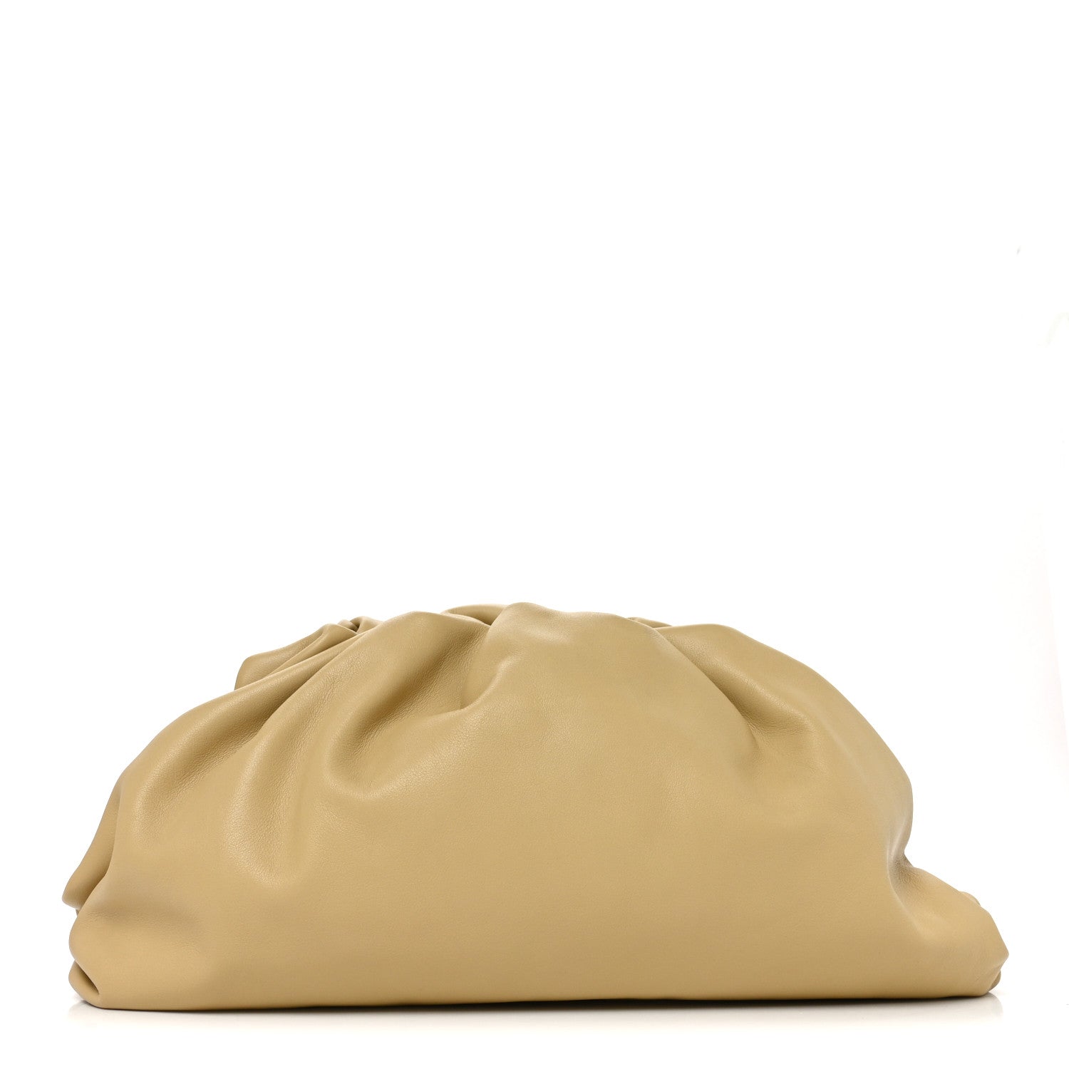 Smooth Butter Calf The Pouch Oversized Clutch Tapioca