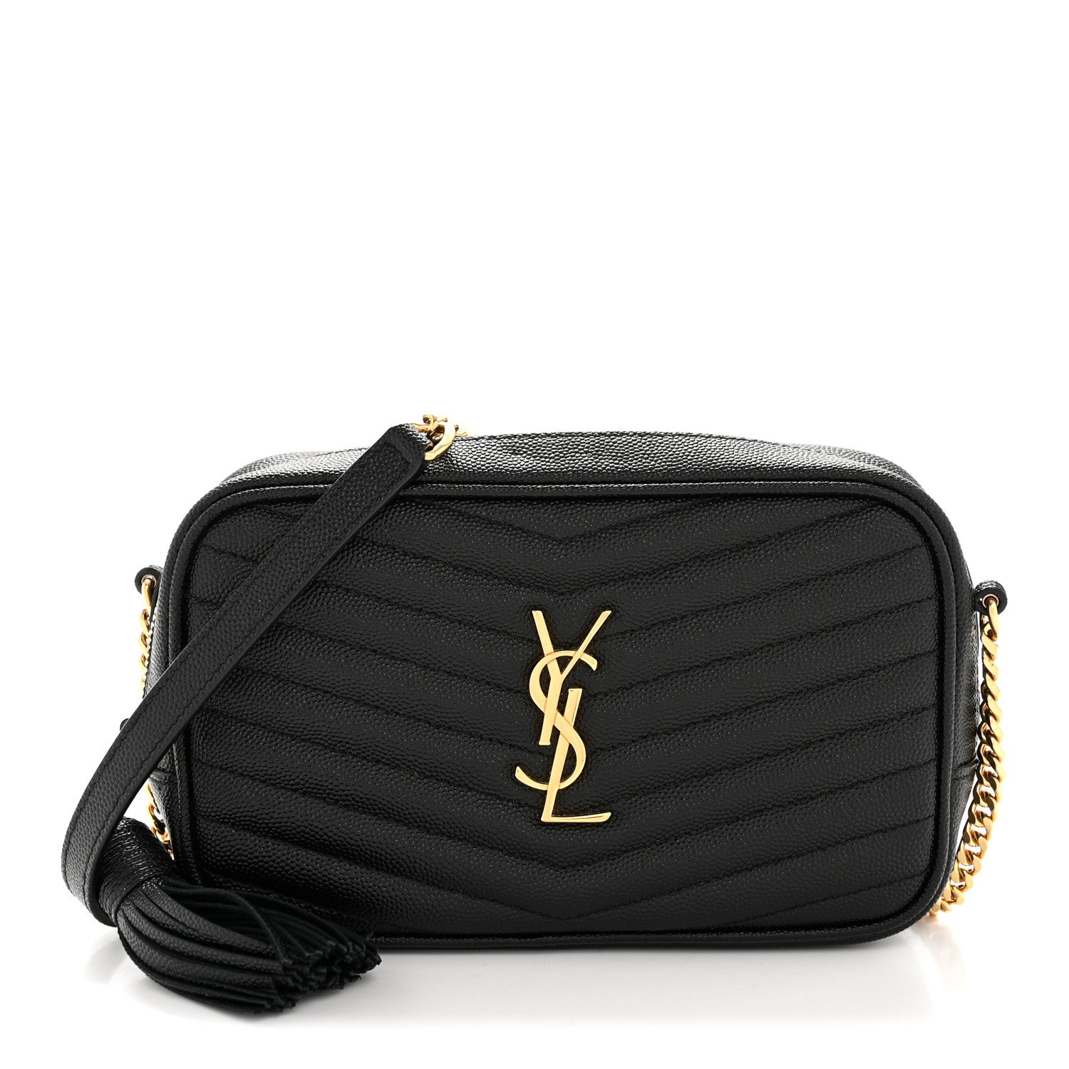 Grain De Poudre Matelasse Monogram Mini Lou Camera Bag Black