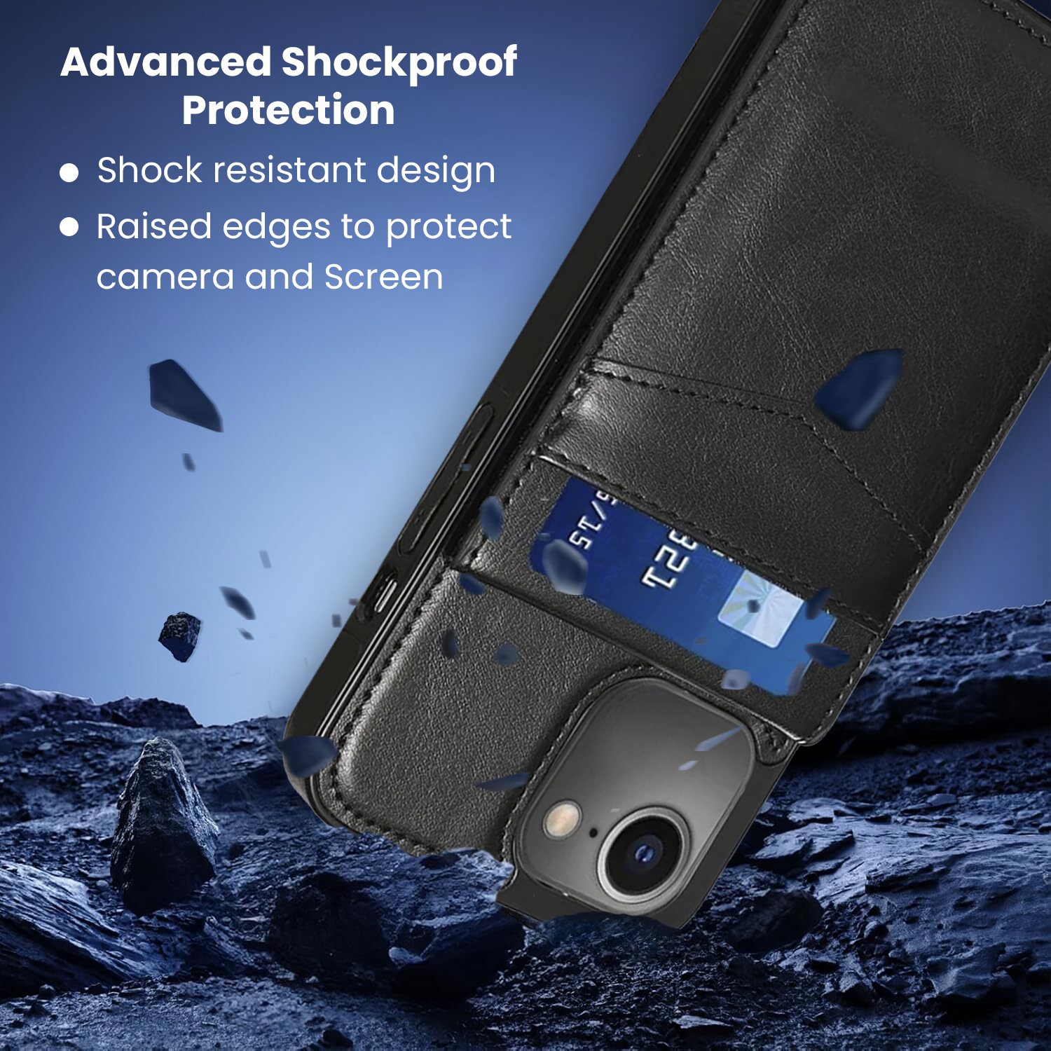 Entronix Case Compatible with iPhone 16E - [6 Slot Card Holder] Slim Leather Wallet