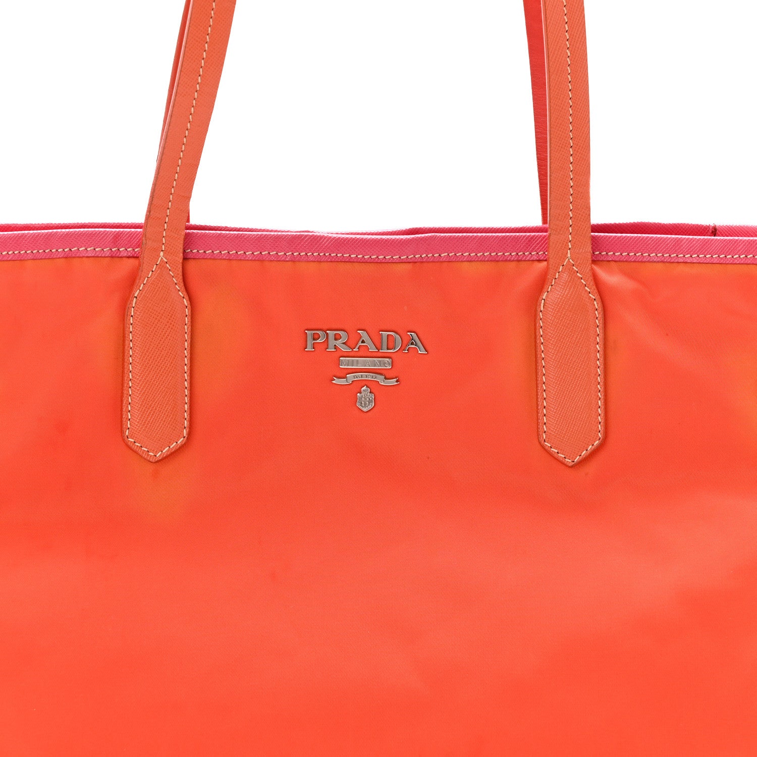 Tessuto Nylon Saffiano Tote Papaya Ibisco