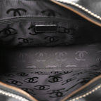 Calfskin Wild Stitch Top Handle Bag Black
