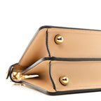 Shiny Nappa Petite Peekaboo I SEE U Satchel Miele Scuro