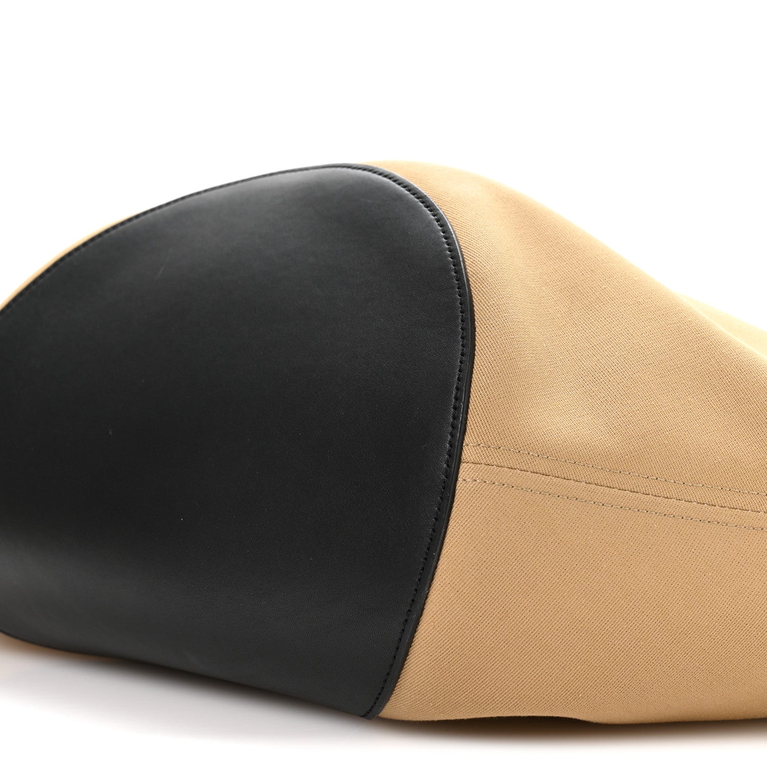Canvas Calfskin Medium Lotus Tote Black Honey