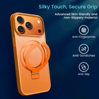 Entronix Bundle Compatible with iPhone 17 Pro - [Magnetic] Translucent Matte Gripstand Case, 1 Clear Screen Protector & 1 Camera Lens Protector