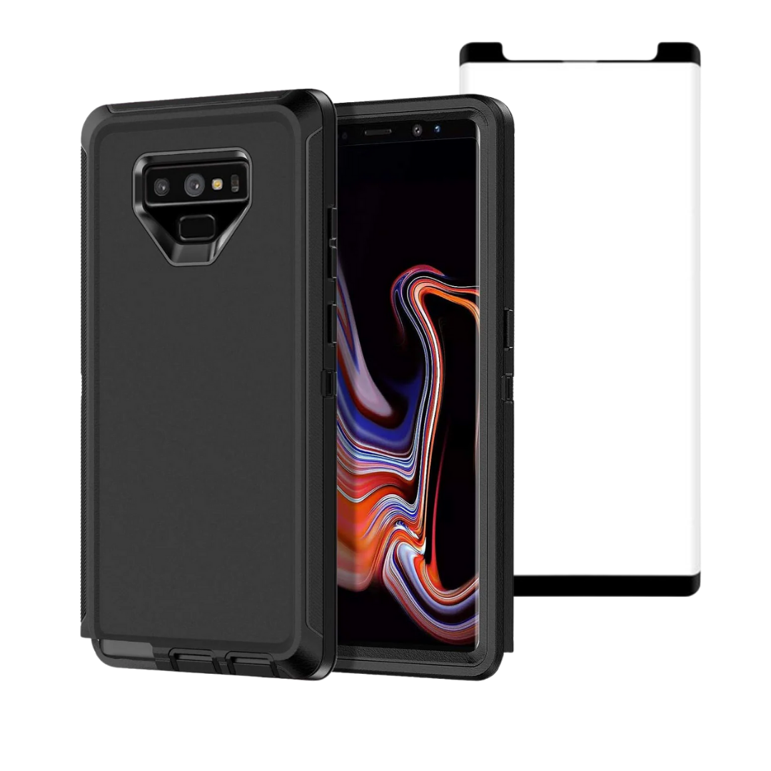 Entronix Bundle Compatible with Galaxy Note 9 - Heavy Duty Case & 1 Clear Screen Protector