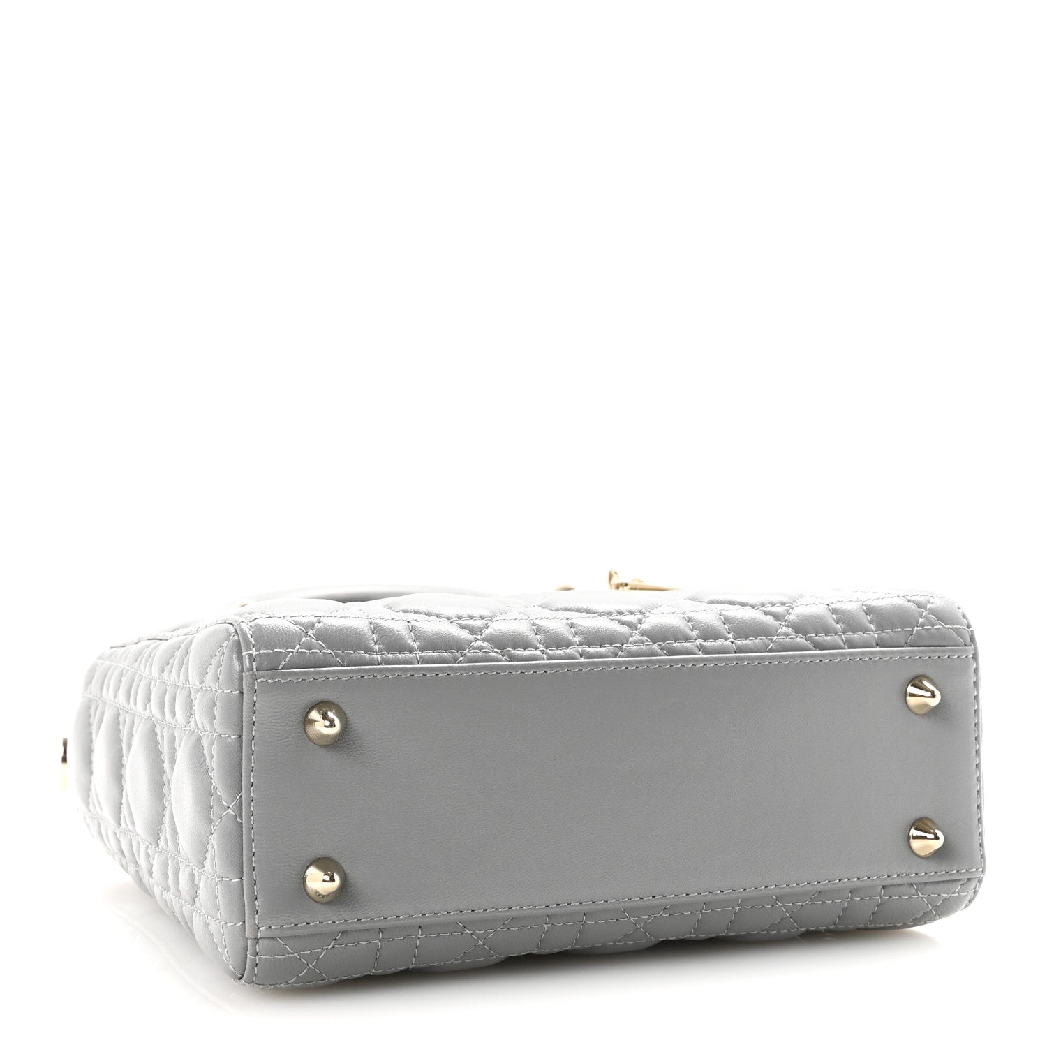 Lambskin Cannage Small My Lucky Badges My Lady Dior Grey