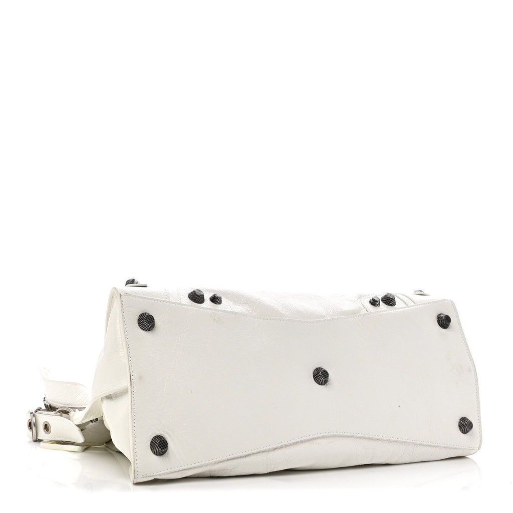 Agneau Arena Neo Cagole City Handbag Optic White