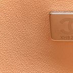 Caviar Quilted Small Double Flap Beige