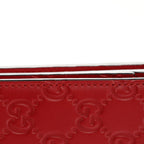 Guccissima Signature Bowy Chain Wallet Hibiscus Red