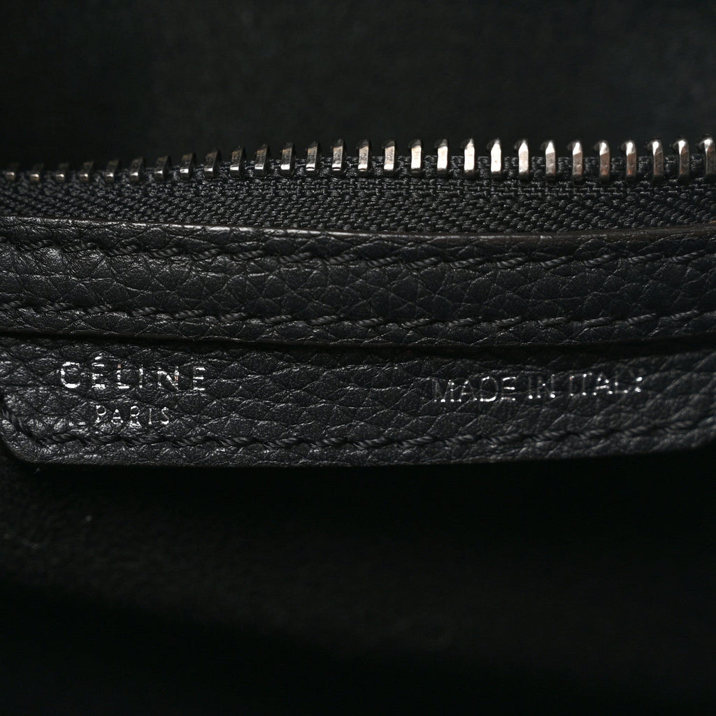 Drummed Calfskin Micro Luggage Black