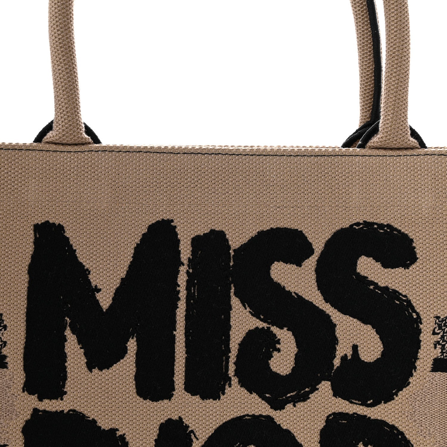 Canvas Embroidered Medium Miss Dior Graffiti Book Tote Beige Multicolor