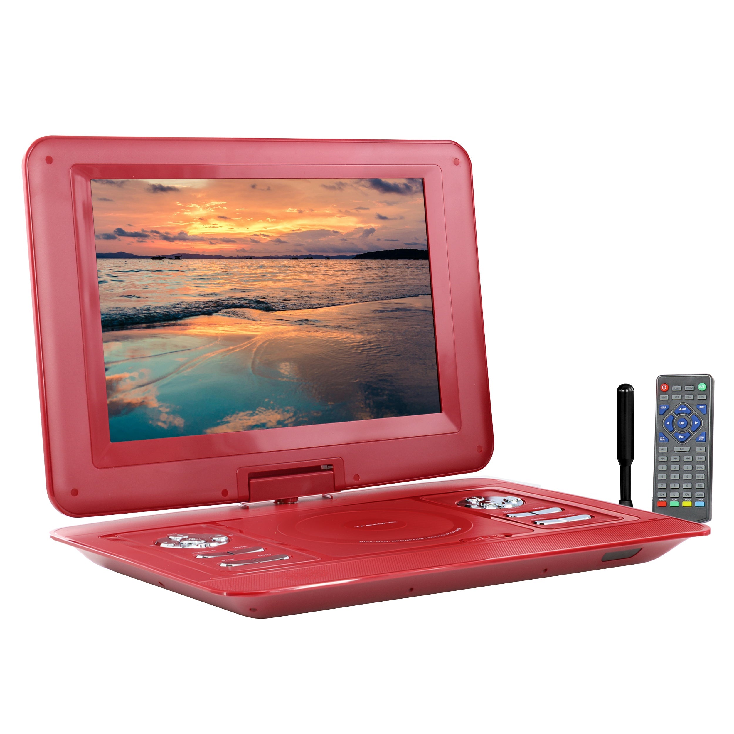13.3 Inch Portable TV+DVD Player with Color TFT LED Screen and USB/HD/AV Inputs