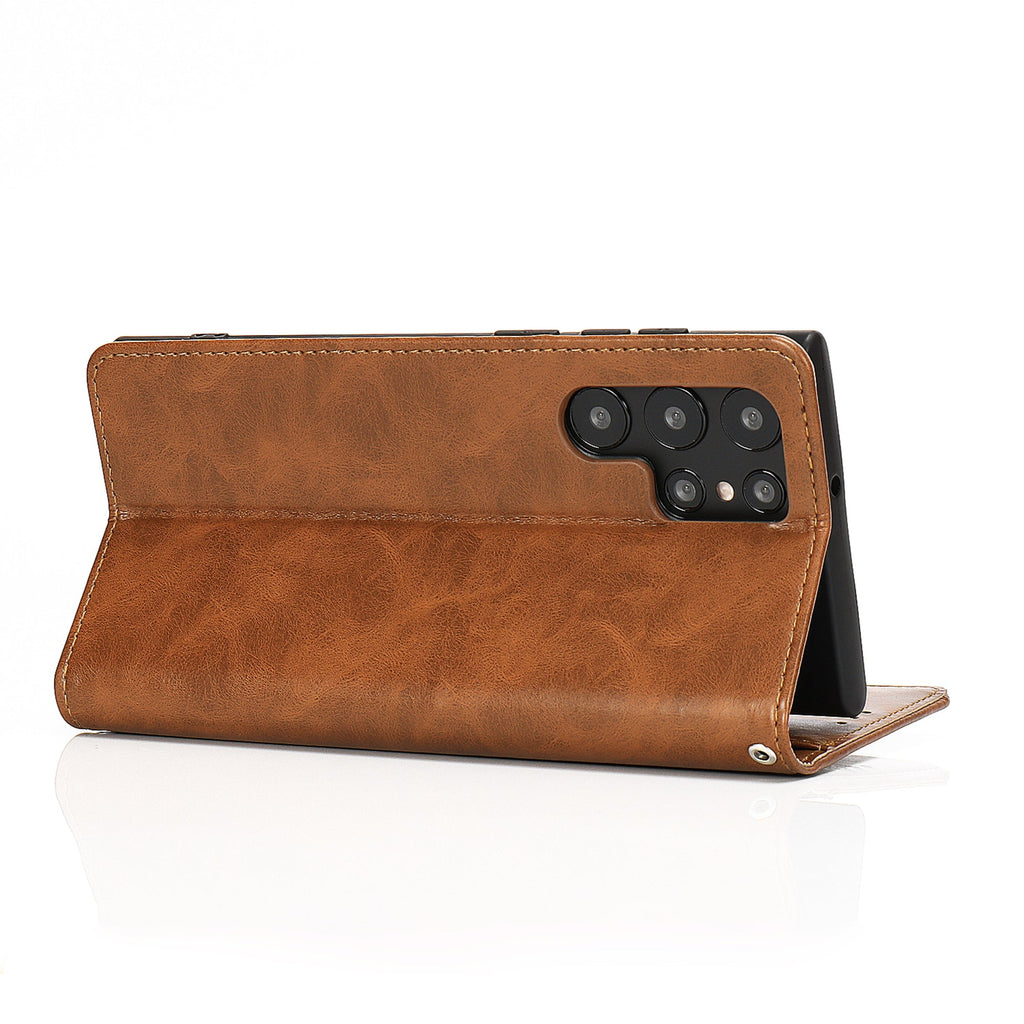 SAHARA - Indy Series Leather Wallet Case - Samsung Galaxy S24 Ultra