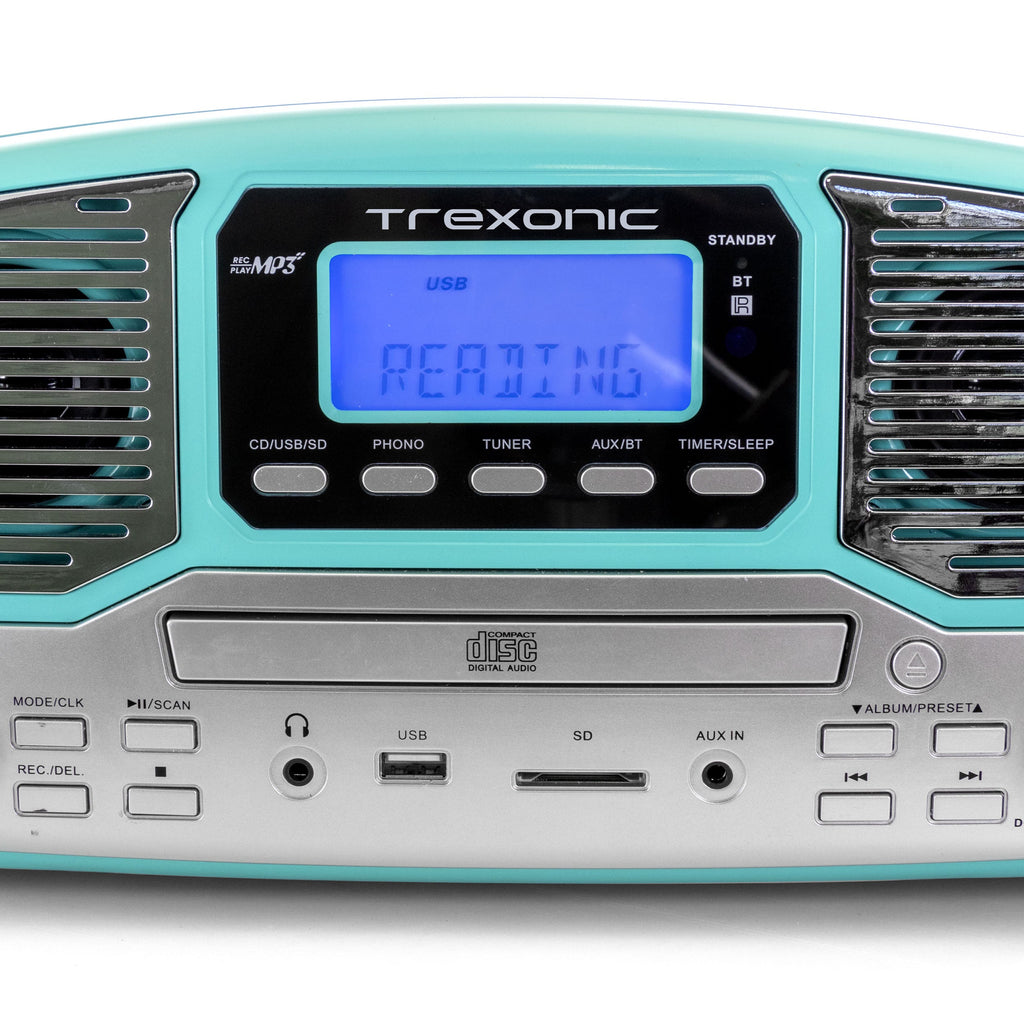 Retro Wireless Bluetooth, Record and CD Player