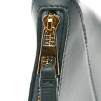 Shiny Calfskin Puzzle Fold Pouch Vetiver