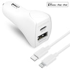 20W USB-C PD+12W USB Car Charger