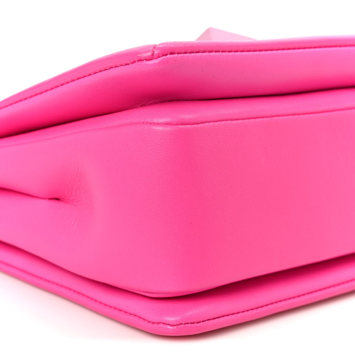 Nappa Monochrome One Stud Chain Clutch Pink PP