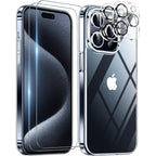 Entronix Bundle Compatible with iPhone 11 Pro - [Hard] Clear Case, 2 Clear Screen Protector & 2 Camera Lens Protectors