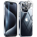 Entronix Bundle Compatible with iPhone 12 Pro Max - [Soft] TPU Clear Case, 2 Clear Screen Protector & 2 Camera Lens Protectors